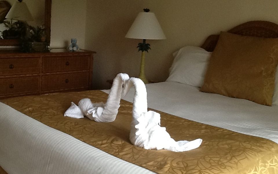 condo master bedroom in Bahama Bay Resort Orlando Florida
