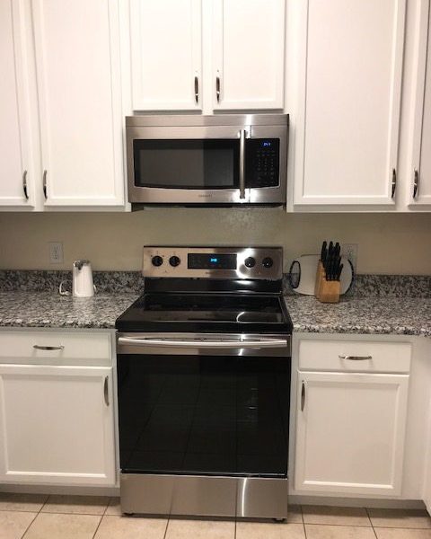 New kitchen stove and microwave